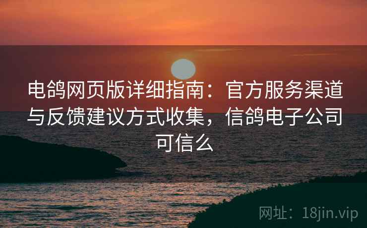 电鸽网页版详细指南：官方服务渠道与反馈建议方式收集，信鸽电子公司可信么