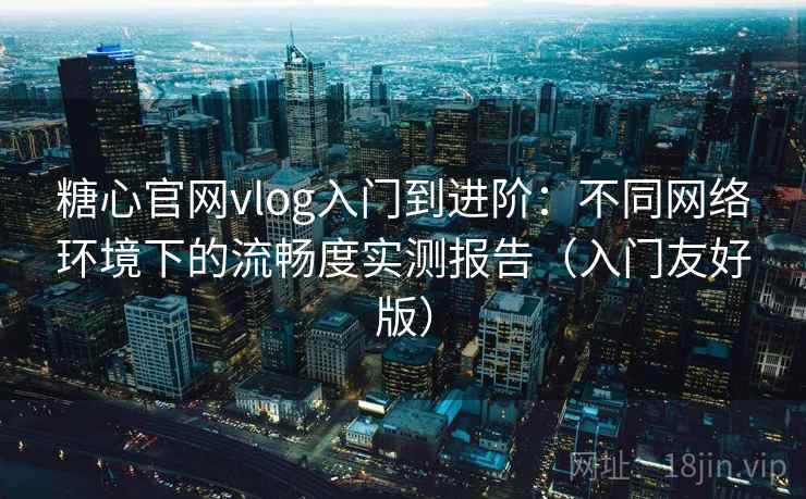 糖心官网vlog入门到进阶：不同网络环境下的流畅度实测报告（入门友好版）