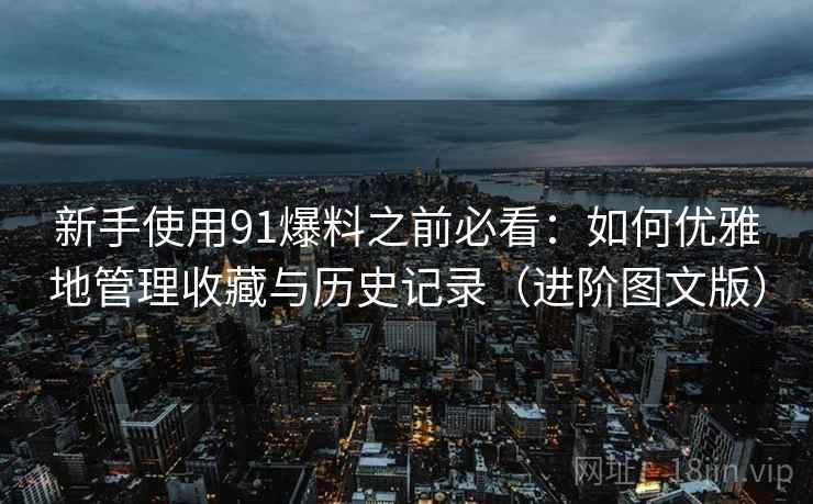 新手使用91爆料之前必看：如何优雅地管理收藏与历史记录（进阶图文版）