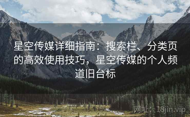 星空传媒详细指南：搜索栏、分类页的高效使用技巧，星空传媒的个人频道旧台标